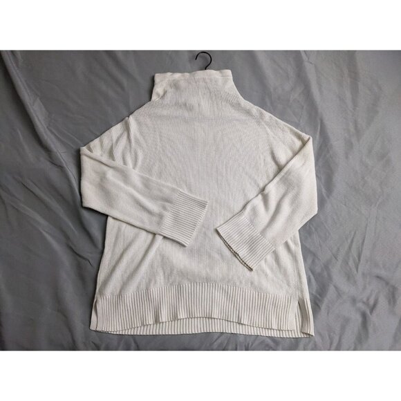 Talbots Sweater Cream Turtleneck Pullover Cotton Modal Blend Womens Lp - Picture 5 of 9
